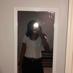 PacSun lettuce edge top medium